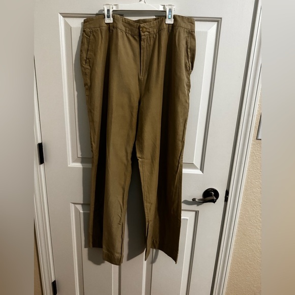 Winter Silks Vintage Silk Blend Pants Tan Khaki Pockets Size 14 - Picture 2 of 9